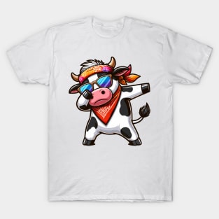 Dabbing Kawaii Cow T-Shirt